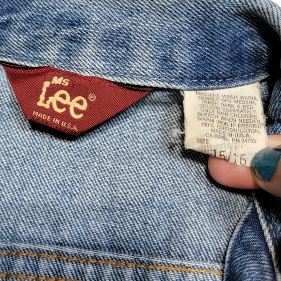 VINTAGE 1970! MS. LEE Cropped Denim Jean Jacket - Picture 2 of 3